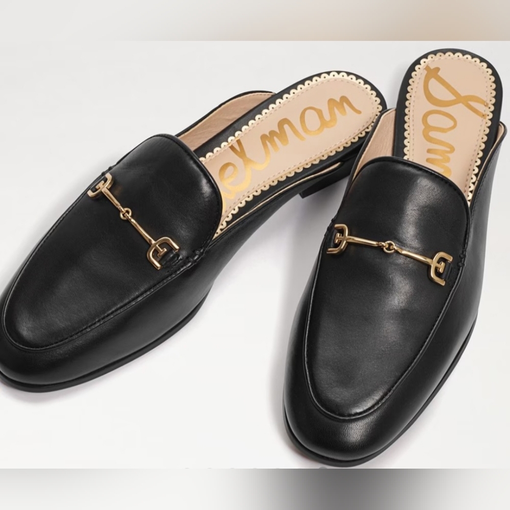 Sam Edelman Black Leather Flat Loafers